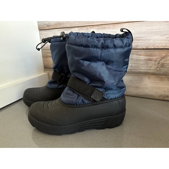 Thinsulate Water Resistant Boys Winter Snow Boots Blue / Black Size 6 - Picture 1 of 11
